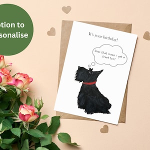 Personalisierte Geburtstagskarte / Scottie Hund