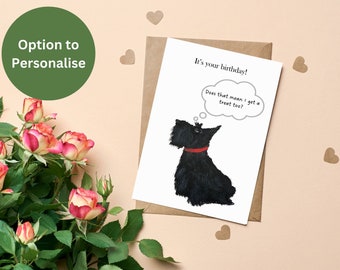 Personalised Birthday Card / Scottie Dog