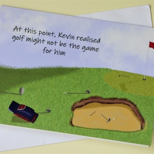 Funny Golf Themed Birthday Card / Personalised Card