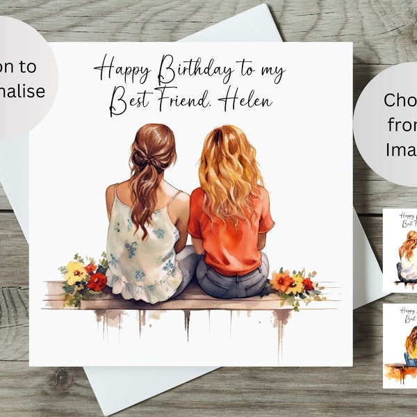3 Best Friends Birthday Card Etsy