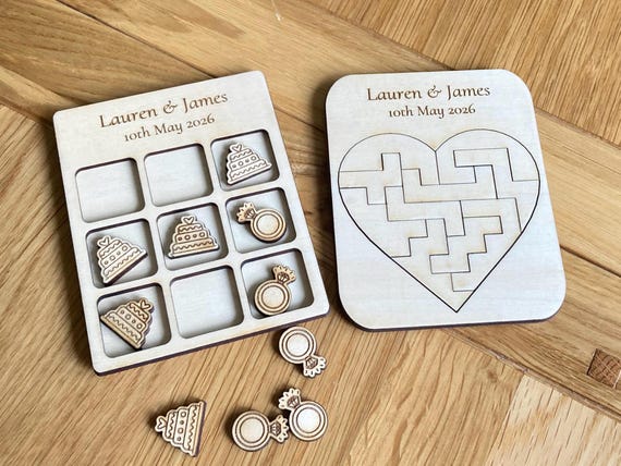 Wedding Table Games, Activities for Kids, Puzzle, Noughts and Crosses