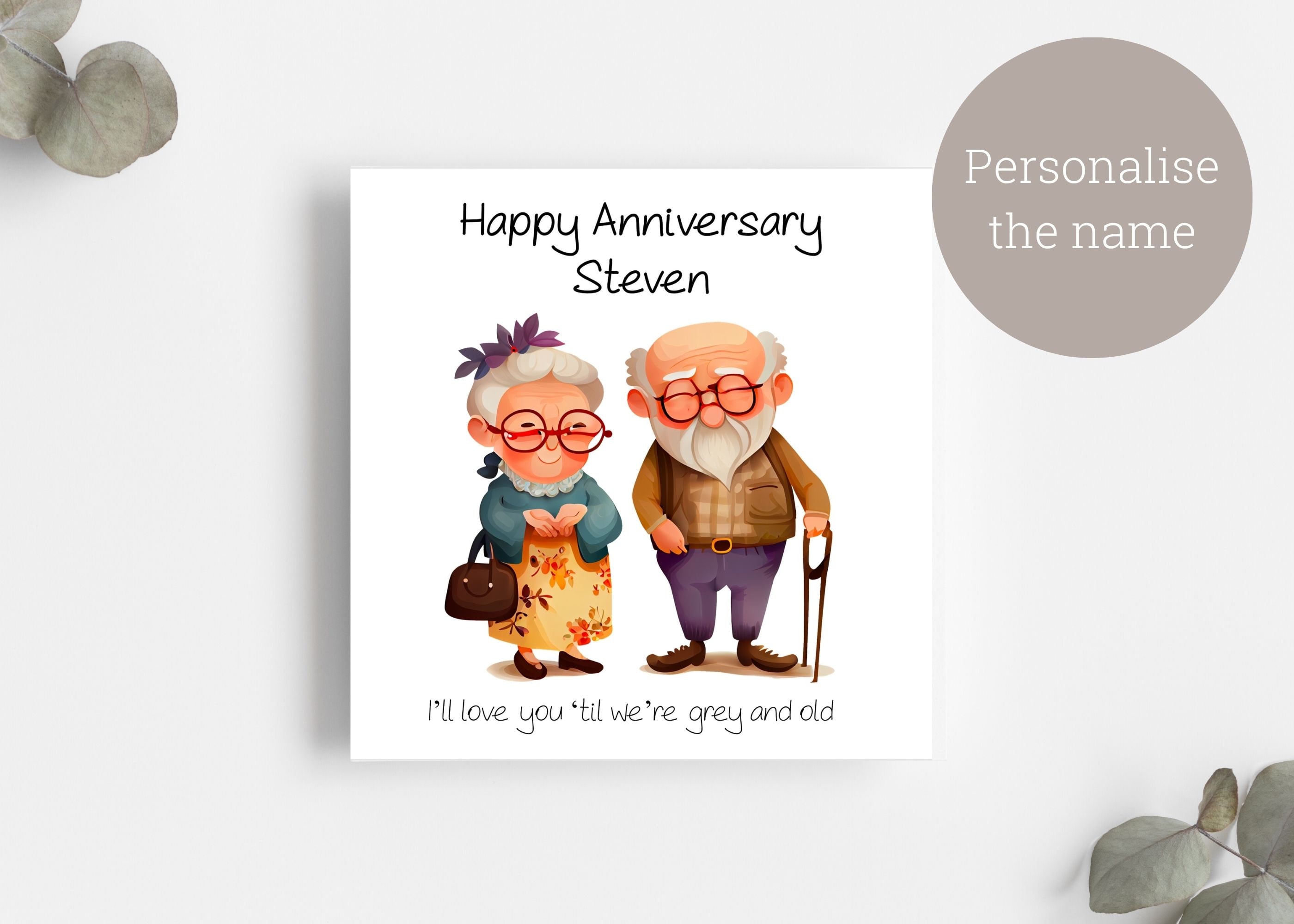 Old English Co. Wedding Anniversary Card For Couple - Humour Card For Husband Wife - 'Perfect Match' Matchbox Anniversary Design - For Boyfriend