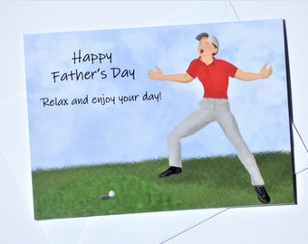 Father's Day Card / Funny Golf Themed Card