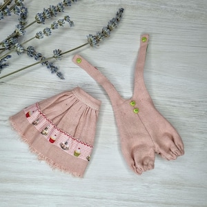 Blythe-sparkdräkt eller kjol, Blythe-dockkläder, Blythe Obitsu Licca-kläder, Blythe-dockoveraller, Blythe-linnekjol
