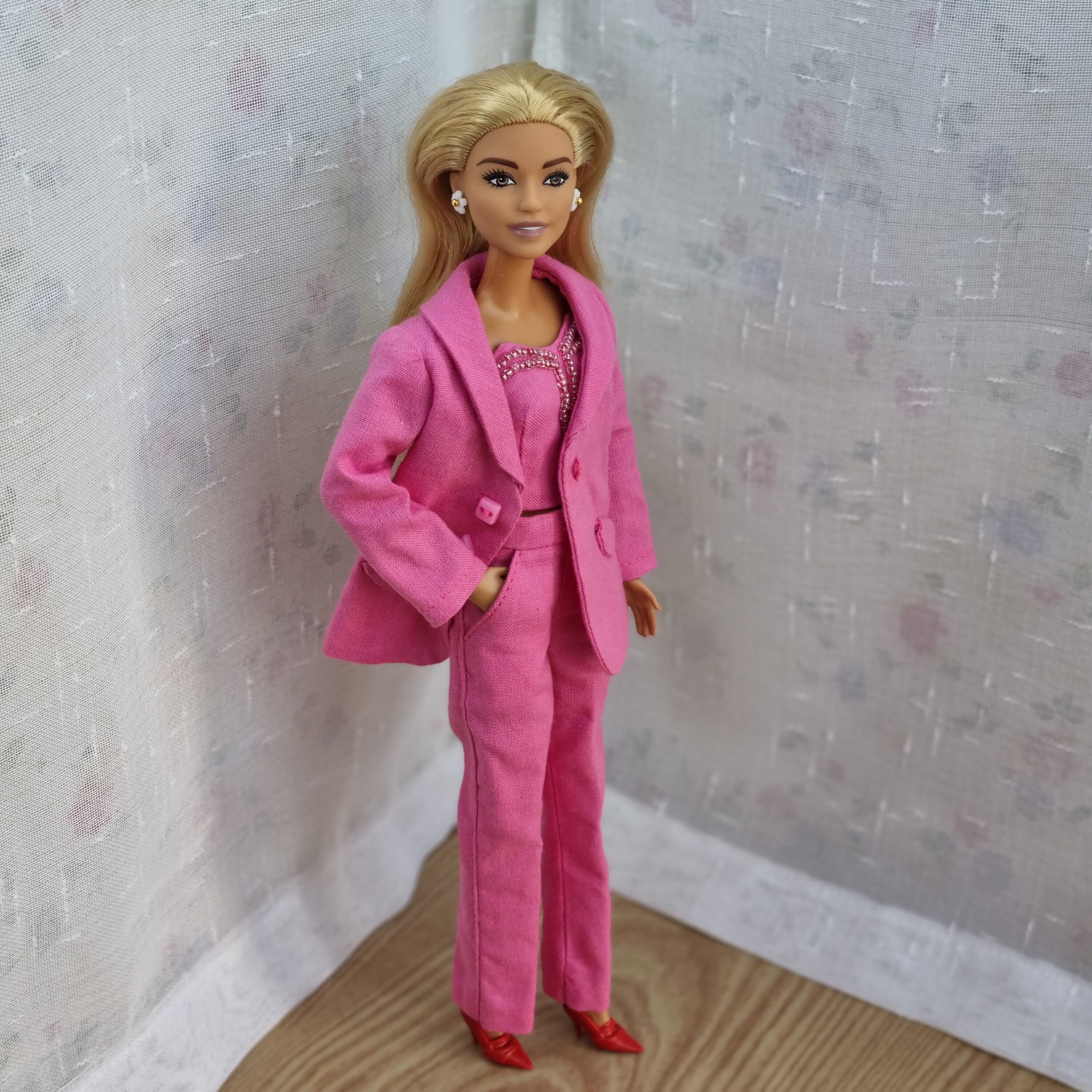Jupe top manches collier serre-tête chaussures ensemble complet pour poupée  Barbie Silkstone Fashion Royalty et autres …