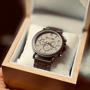 Mens Wood Watch, Wood Watch, Personalized Watch, Engraved Watch, Wooden Watch, Groomsmen Watch, gift for groomsmen, Gift for Dad