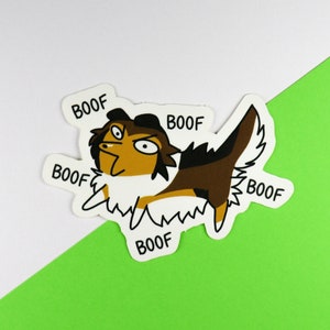 Sheltie Sticker | Barking Sheltie Collie Dog Sticker