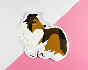 Sheltie hund vinylklistermärke | Collie älskare gåva