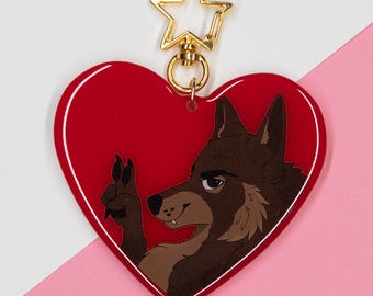 Werewolf Heart Keychain | Werewolf Charm
