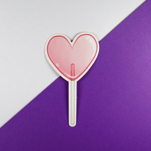 Heart Sucker Sticker |  Pink Lolipop Candy Sticker