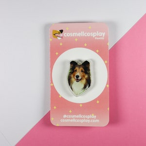 Sheltie Acrylic Pin | Cosmell Sheltie Collie Dog Pin