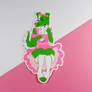 Maid Lotus Sticker | Furry Maid Sticker