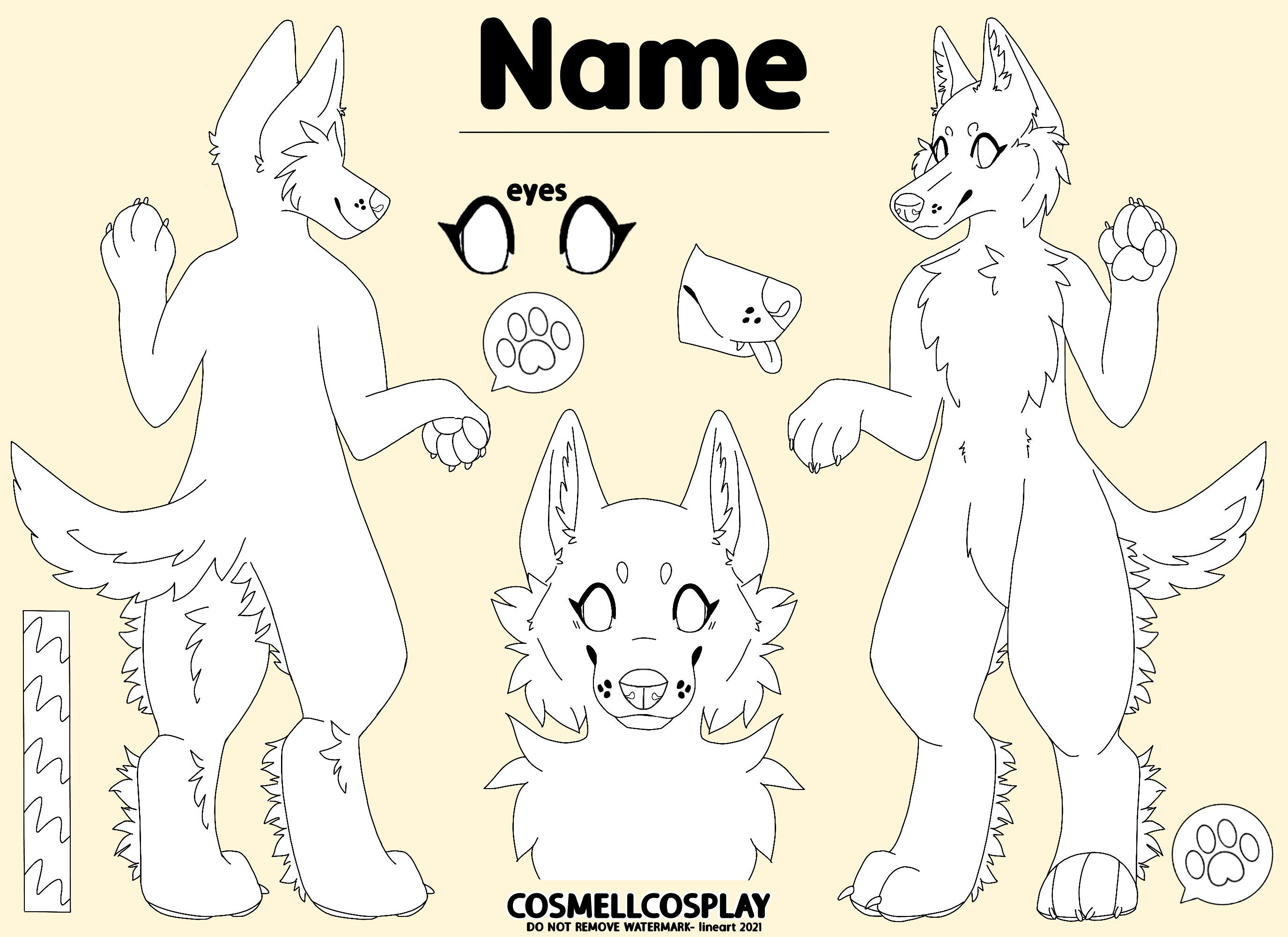 Feline Fursuit Reference Sheet