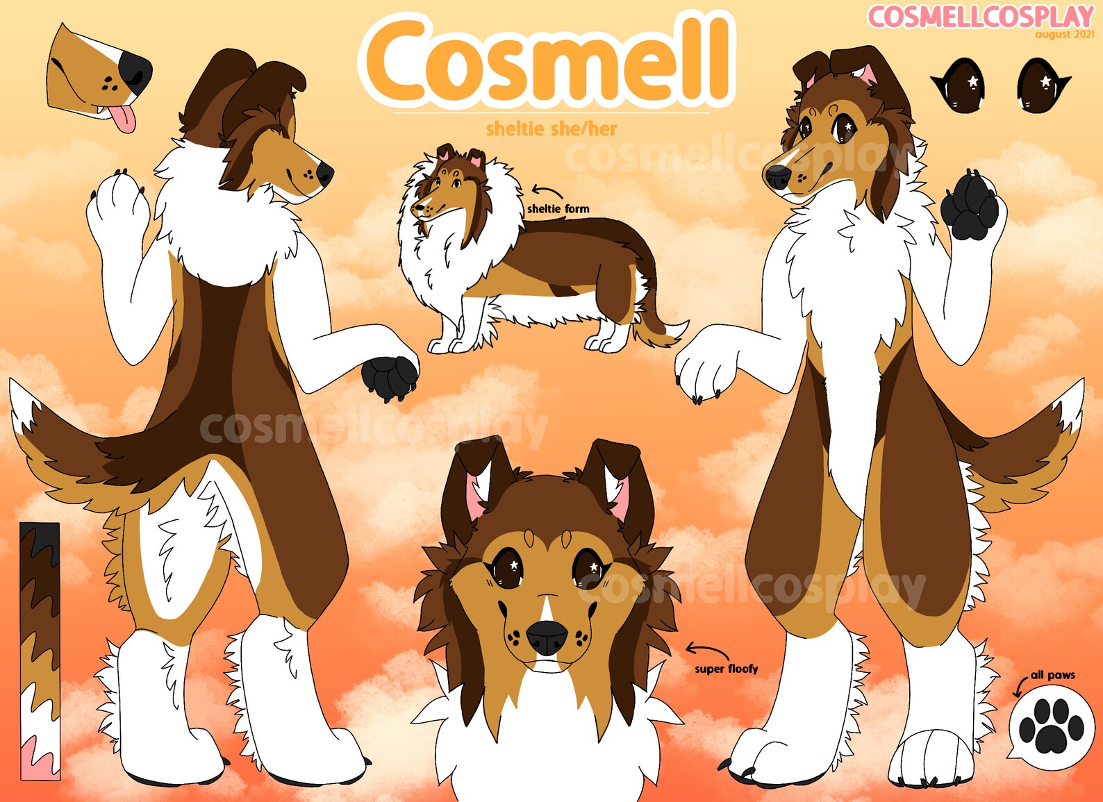 Fursuit Ref Sheet Base Lineart Fursuit Reference Art Etsy