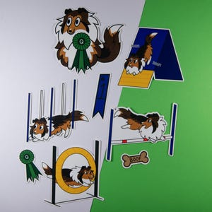 Stickers behendigheidssheltie | Hondensportstickers
