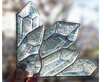 Stained Glass Crystal Corner ,Crystal Cluster , Window Decoration ,Fusion Glass ,Art Glass ,Gift
