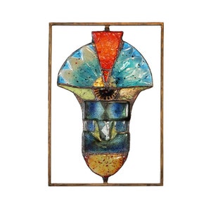 Stained glass -Viking , fused glass wall art , decorative painting ,art glass