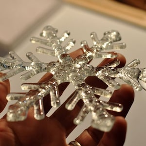 Snowflake , Christmas Decoration,Art Glass , Window Decor, Gift, Home Decor