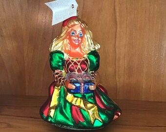 Barbie 1997 Glass Ornament, Christopher Radko Barbie Glass Ornament Hand made in Poland