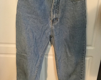 JORDACHE Vintage 80’s Basic Blue Denim Jeans, Straight Leg with Ankle Zipper high Waisted Women’s Junior’s Size 9/10, mom jeans