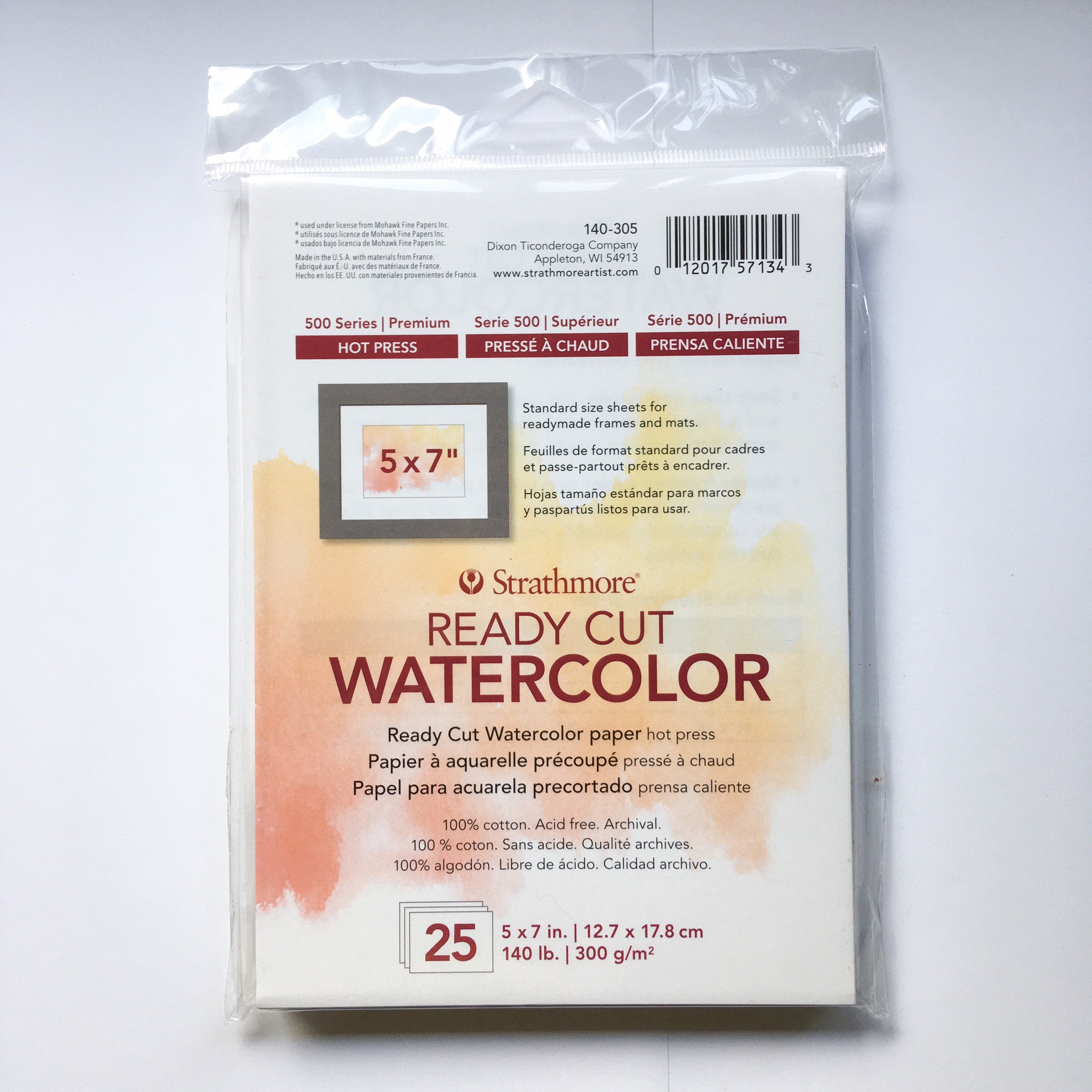 Strathmore Ready Cut Watercolor Paper, Cold Press, 11 x 14 Inches, 6 Sheets