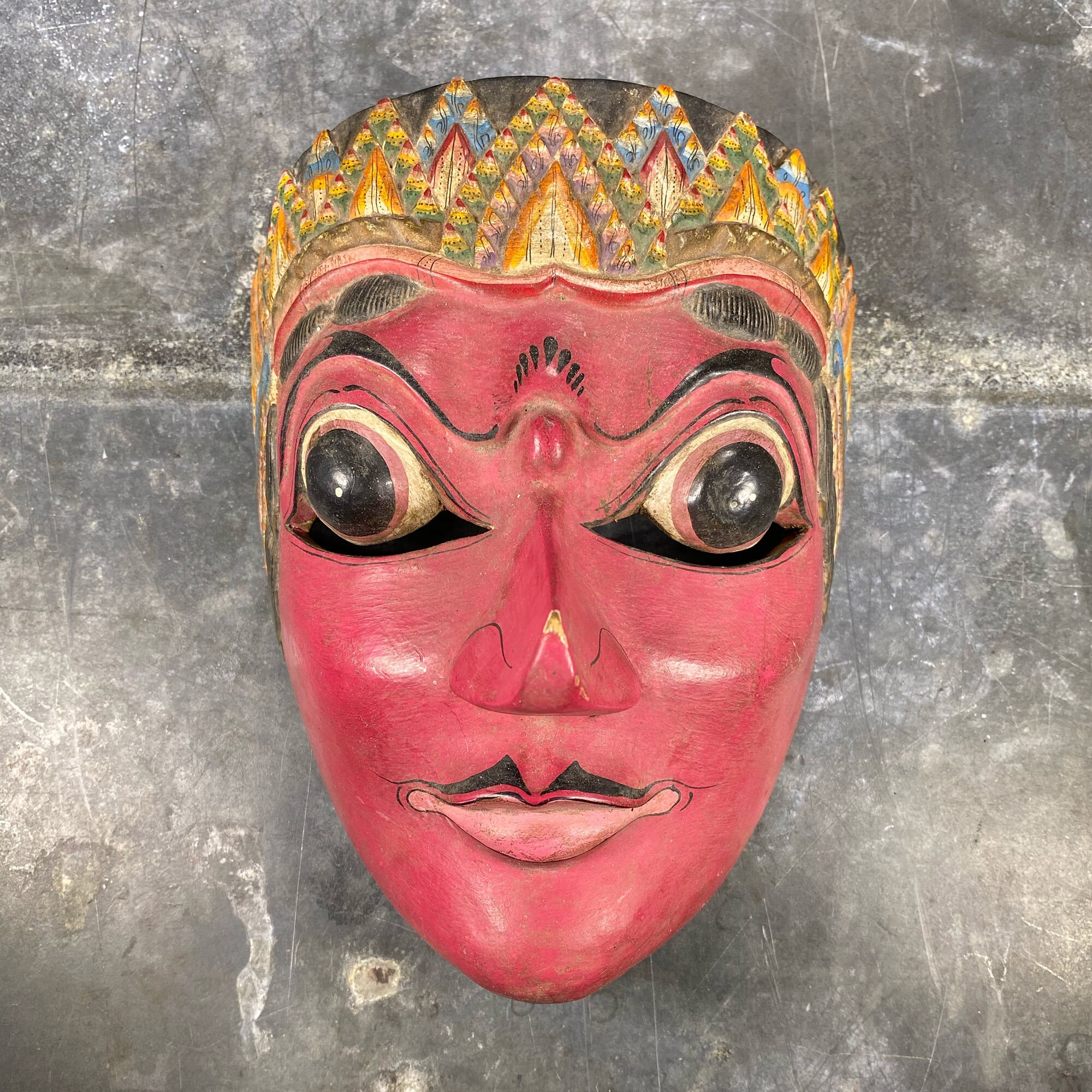 Masque de Danse ou Théâtre Topeng, Indonésie, Milieu Xxème