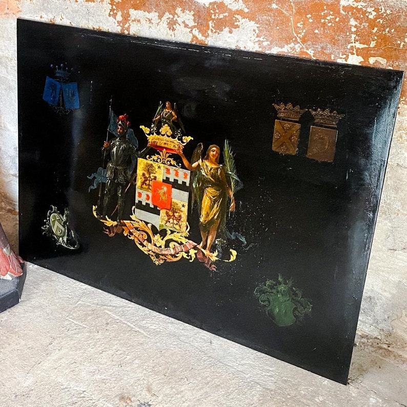 Funerary Coat of Arms Called obiit, Heraldic Painting of a Deceased