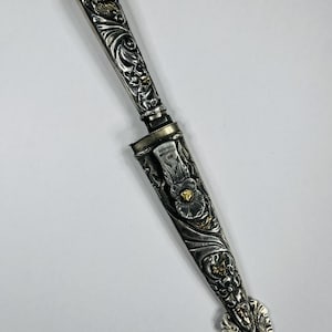 Antique Argentine Knife in 800 Silver – Criollo Gaucho Style, Industria Argentina Pampa
