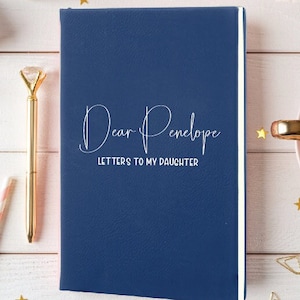 Libreta de tapa dura personalizada con rayas, Cartas a mi hija, lista para regalar