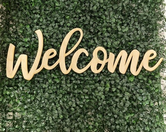 Laser Cut Welcome Wooden Sign