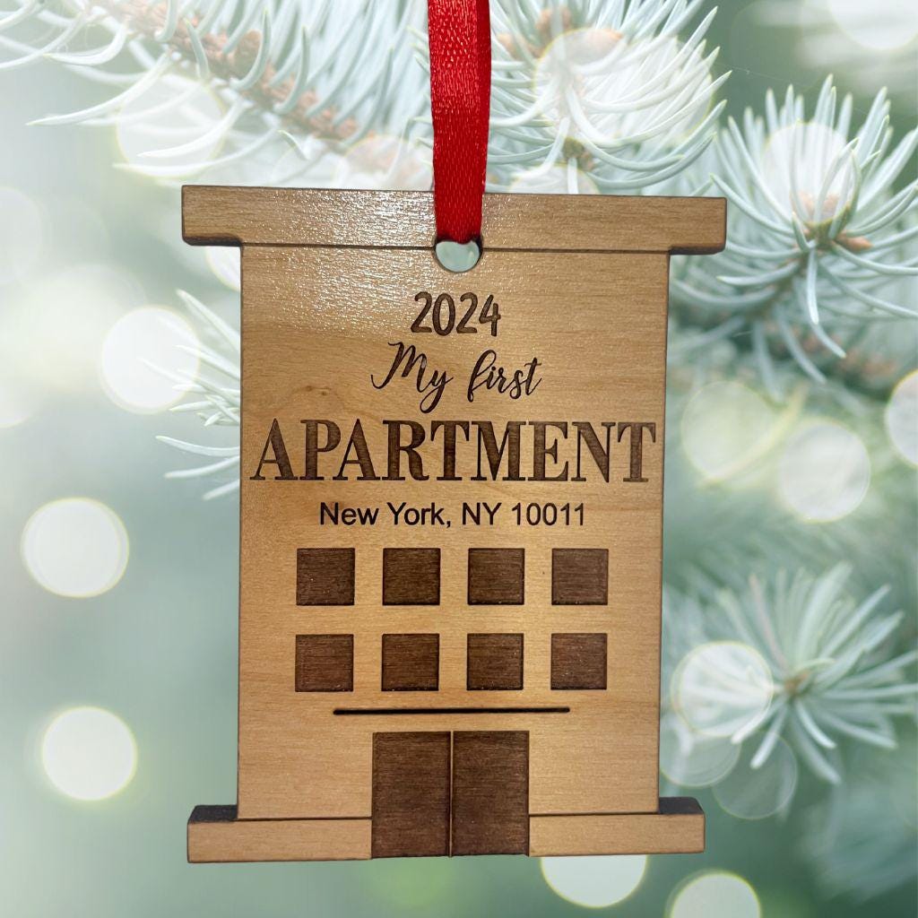New Apartment Ornament - Personalized My First Apartment Ornament - New House Ornament - My Home