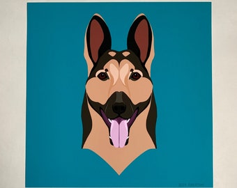 Art Print - German Shepherd | Wall Art, Dog Art Print