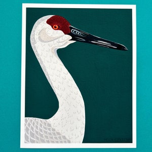 Art Print - Sandhill Crane | Wall Art, Painting Print, Bird Print