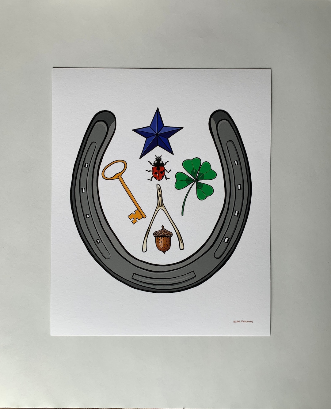 Art Print Luck X7 Painting Print, Good Luck Lucky Wall Art, Good Luck