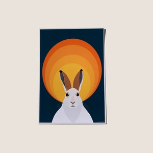 Art Print - Snow Hare | Wall Art, Rabbit Print.
