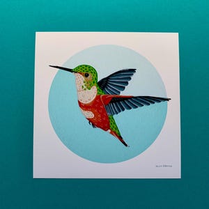 Art Print - Hummingbird | Wall Art, Bird Art Print, Bird Art