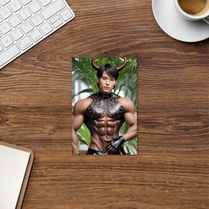 Zhevron - postcard fantasy character perfect for postcrossing or mailing a friend.