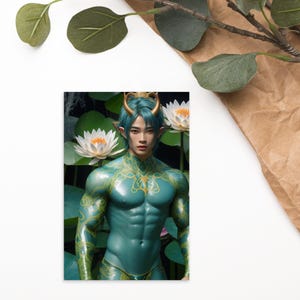 Zaarion - postcard fantasy character perfect for postcrossing or mailing a friend.