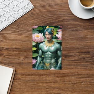 Karneth - postcard fantasy character perfect for postcrossing or mailing a friend.
