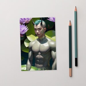 Sevrakos - postcard fantasy character perfect for postcrossing or mailing a friend.