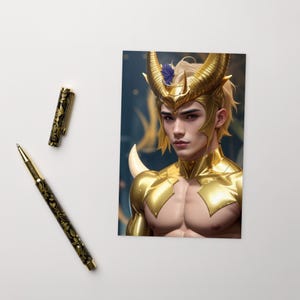 Torvain - postcard fantasy character perfect for postcrossing or mailing a friend.