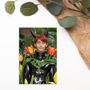 Tirgon - postcard fantasy character perfect for postcrossing or mailing a friend.