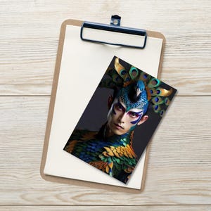 Ossanur - postcard fantasy character perfect for postcrossing or mailing a friend.
