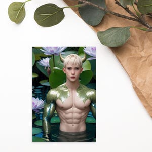 Nerethil - postcard fantasy character perfect for postcrossing or mailing a friend.