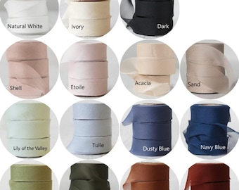 Pure Silk Featherlight Chiffon Bias Ribbon | 25mm (1") | Metre