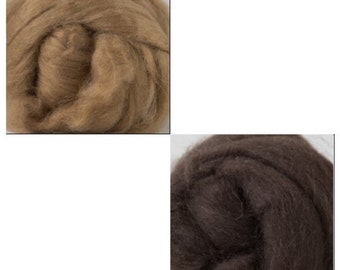 DHG | 50g Yak Roving | Two Natural Colours | 18 Micron