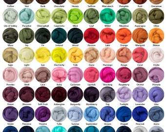 10g | DHG Merino Wool Roving/Top | Extra Fine | 95 Colours