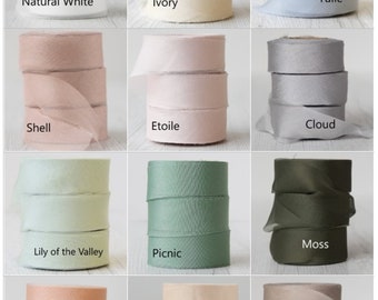 DHG | Pure Silk Featherlight Chiffon Bias Ribbon | 25mm (1") | Metre