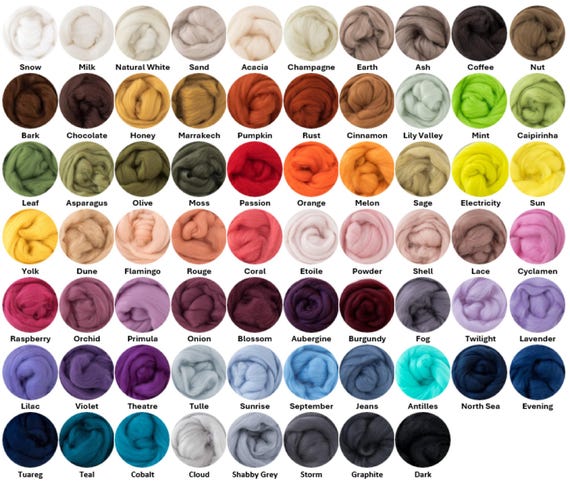 Extra Fine Merino Roving | 5g, 10g, 20g, 50g | Needle & Wet Felting