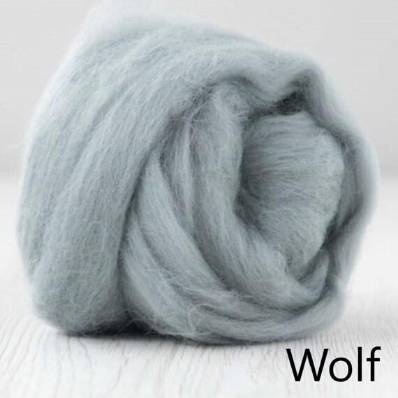 Wolf | 50g | DHG Merino Wool Roving/Top | Extra Fine